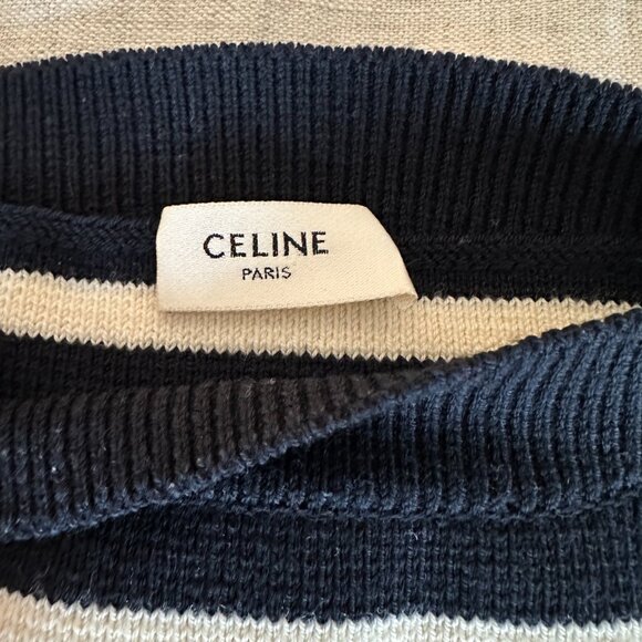 CELINE Striped Wool Sweater - XS - Picture 3 of 4